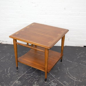 Vintage MCM square Lane Acclaim coffee table with dovetail details | Free delivery only in NYC and Hudson Valley areas