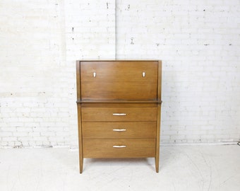 Vintage MCM 9 drawer tallboy dresser by Drexel "Profile" line | Free deliver in NYC and Hudson Valley areas