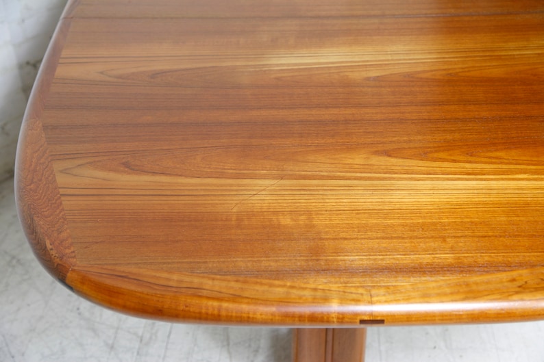 Vintage MCM scandinavian teak oval dining table no extension leafs by Rasmus Denmark Free delivery only in NYC and Hudson Valley areas image 6