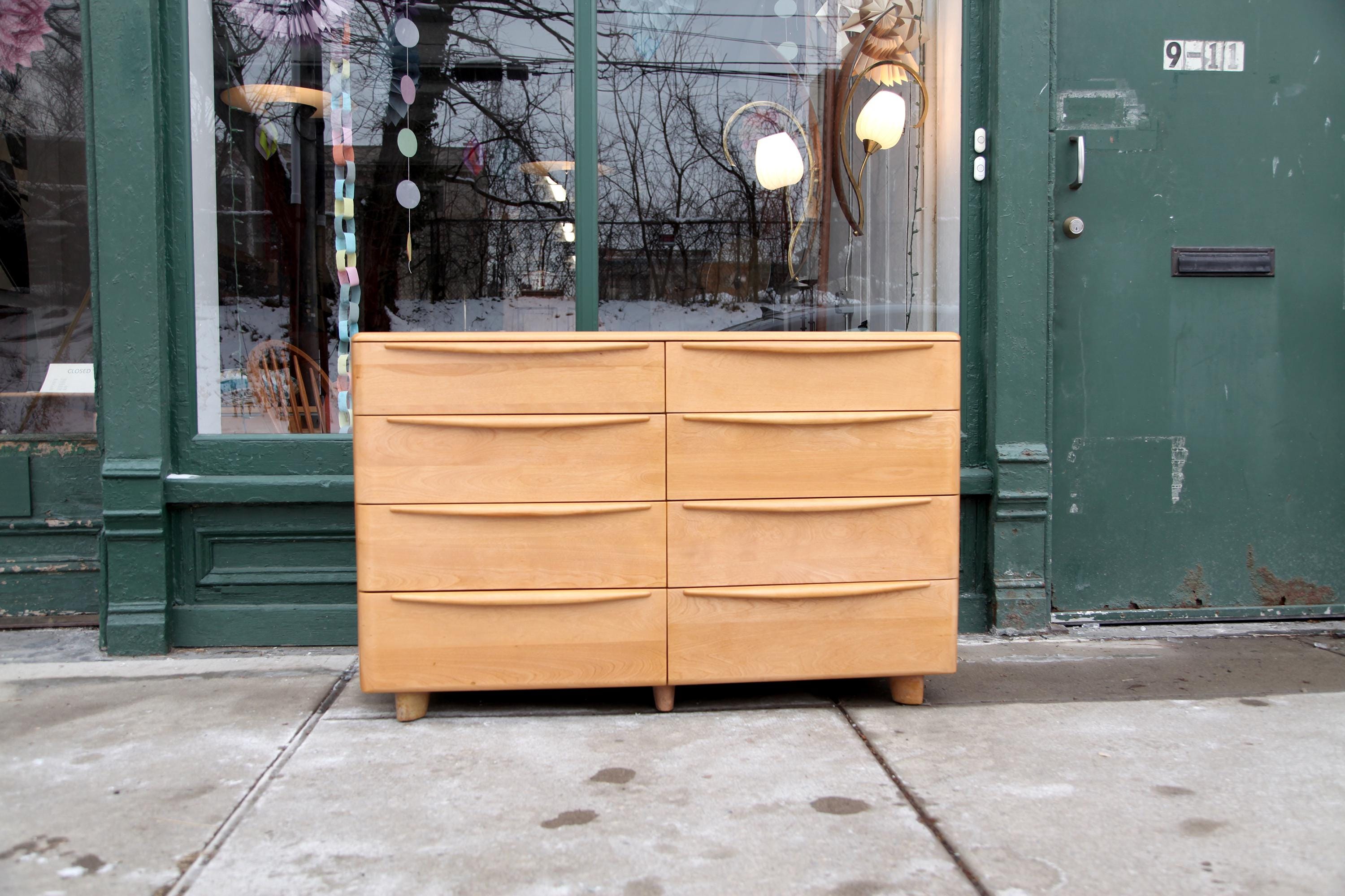 Vintage MCM 50's Solid Maple Wood 8 Drawer Dresser by Heywood Wakefield | Free Delivery Only in NYC and Hudson Valley Areas - Etsy Vintage MCM 50's Solid Maple Wood 8 Drawer Dresser by Heywood Wakefield | Free Delivery Only in NYC and Hudson Valley Areas - Etsy