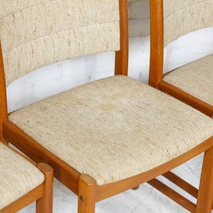 Vintage MCM set of 8 tall back Scandinavian teak chairs by Happy Viking Free delivery only in NYC and Hudson Valley areas image 10