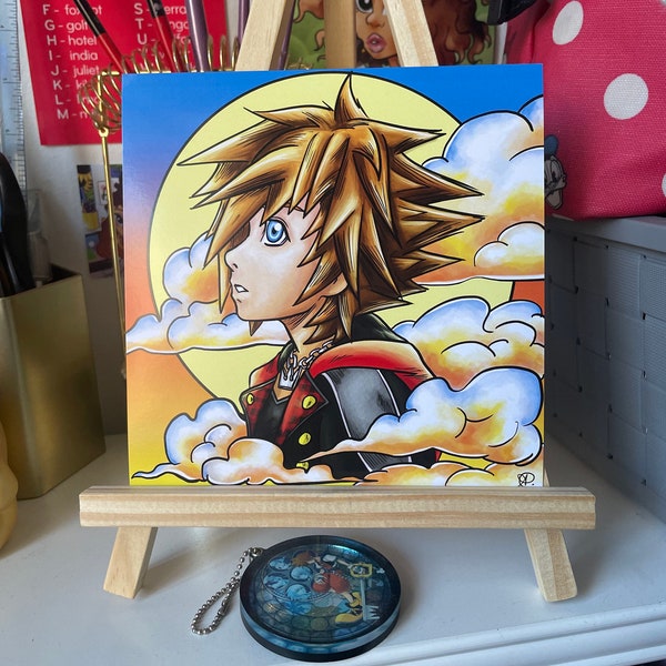 Sora KH Small Art Print - Anime Fan Art Manga Animanga Weeb Home Decor Gift AliyahArt Video Games