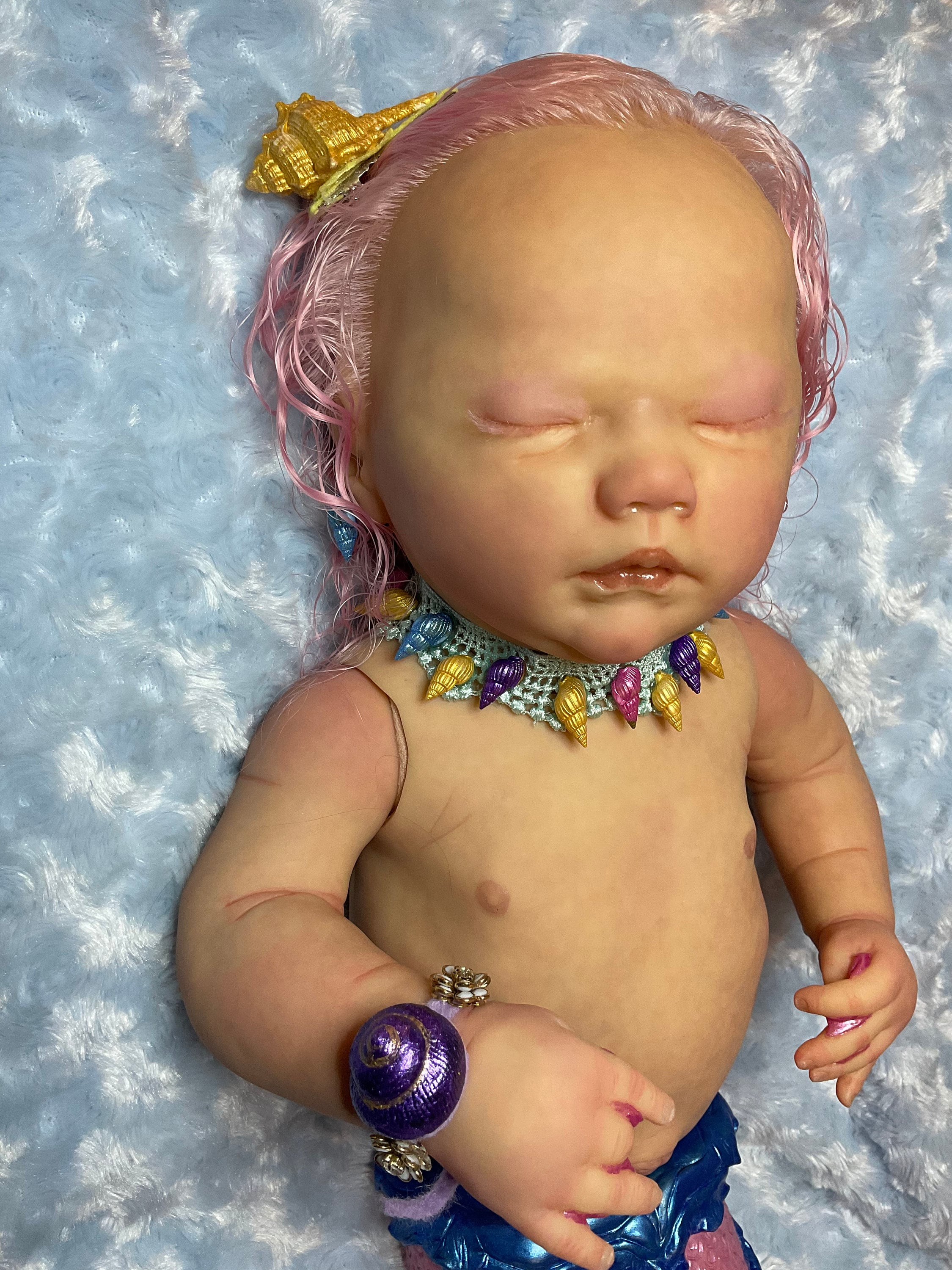 Reborn Mermaid Baby - Rhynn – Keepsake Cuties Nursery
