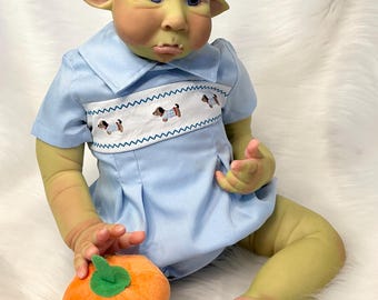 25 in 11.5 lb SOLE alternative fantasy toddler reborn ogre doll Ollie by Jodie Lombardo reborn artist Peg Spencer #22 of just 300
