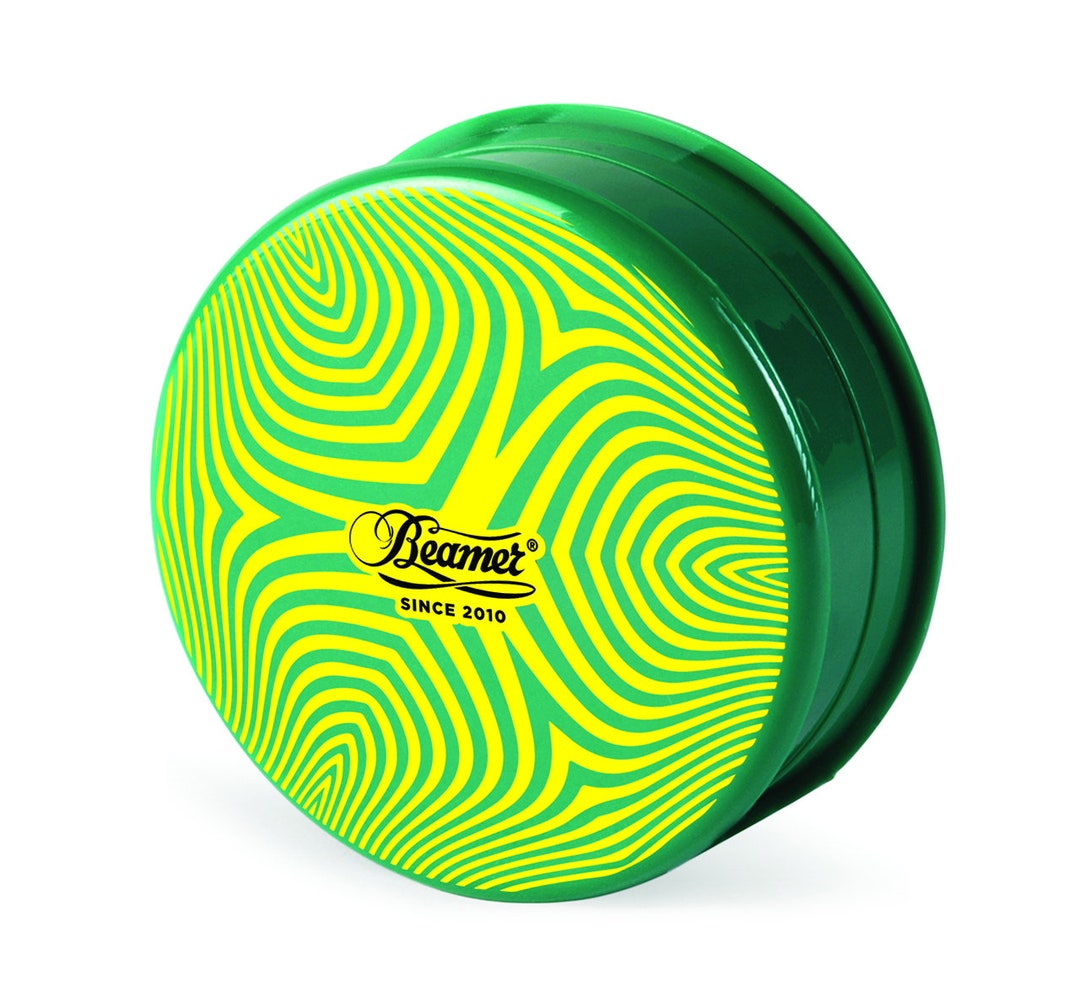 Beamer 3piece 63mm Acrylic Grinder Psychedelic Green Color Etsy