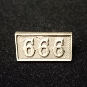 666 Badge / Bronze Metal/ FFF / Filthy Few Forever
