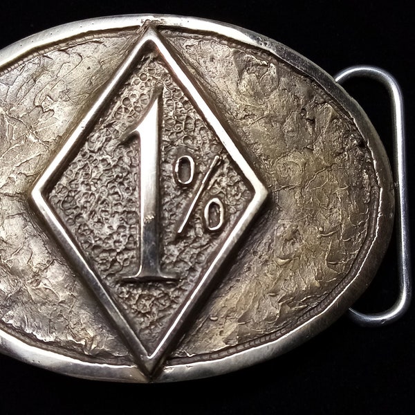 1% Belt Buckle/ Bronze Metal/ Bronze buckle / One Percent Buckle