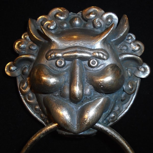 Labyrinth Inspired Door Knocker/Bronze art 100mm SMALL/ Bronze Metal/Jim Henson/ Right Knocker/ David Bowie