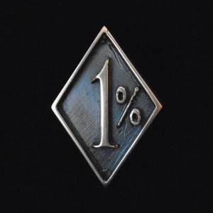 1% Badge/ Bronze Metal/ Diamond / One Percent badge image 1