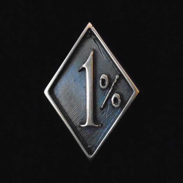 1% Badge/ Bronze Metal/ Diamond / One Percent badge