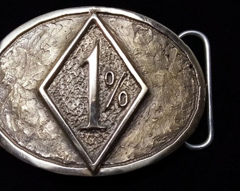 1% Belt Buckle/ Bronze Metal/ Bronze buckle / One Percent Buckle