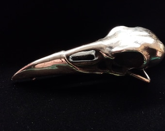 Bronze Raven Skull Belt Buckle /Huginn/ Muninn /Reafan
