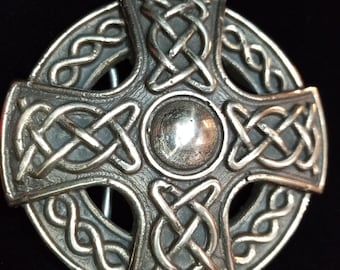 Bronze Celtic Cross Belt Buckle