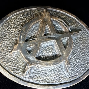 Große Bronze Anarchy Gürtelschnalle /Anarcho /Anarchist