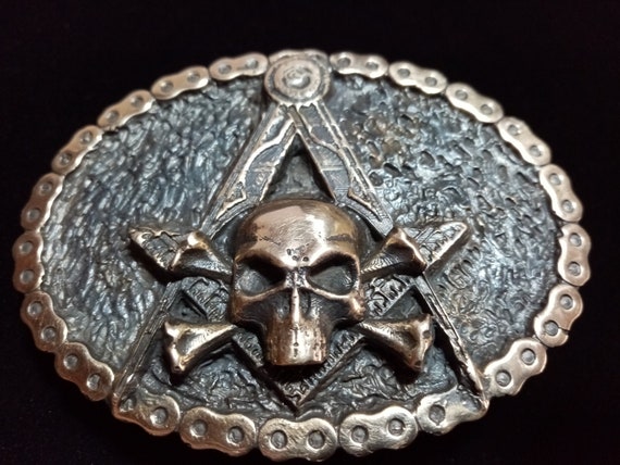 New Bronze Freemason Belt Buckle New Bronze Freemason Belt Buckle
