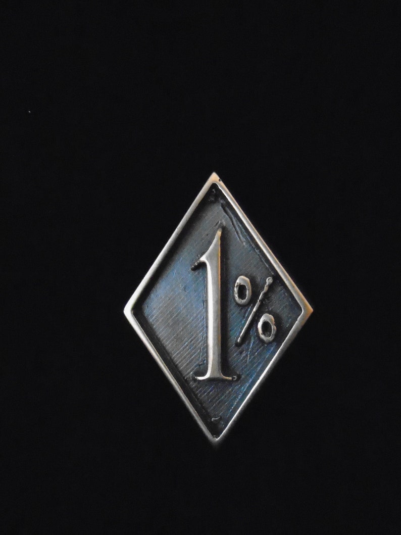 1% Badge/ Bronze Metal/ Diamond / One Percent badge image 1