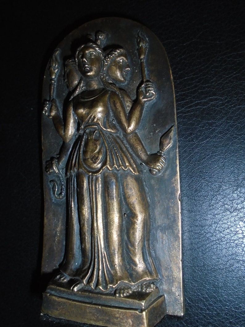 Hecate Statue/ Bronze Metal/ Hekate Statue/ Hekate Altar/ image 1