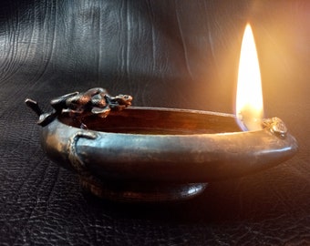 Bronze Oil Lamp