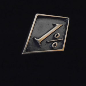 1% Badge/ Bronze Metal/ Diamond / One Percent badge image 2