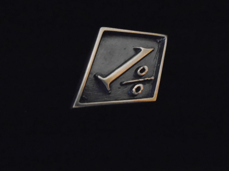 1% Badge/ Bronze Metal/ Diamond / One Percent badge image 2