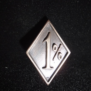 1% Badge/ Bronze Metal/ Diamond / One Percent badge image 3