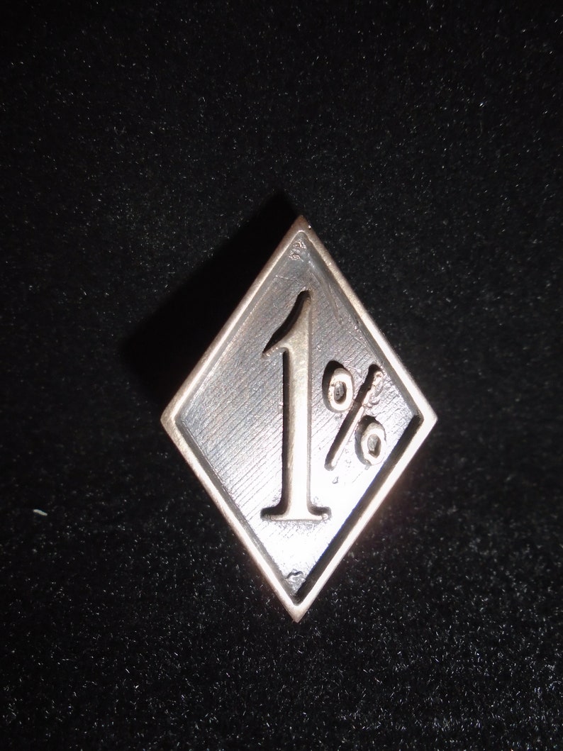1% Badge/ Bronze Metal/ Diamond / One Percent badge image 3
