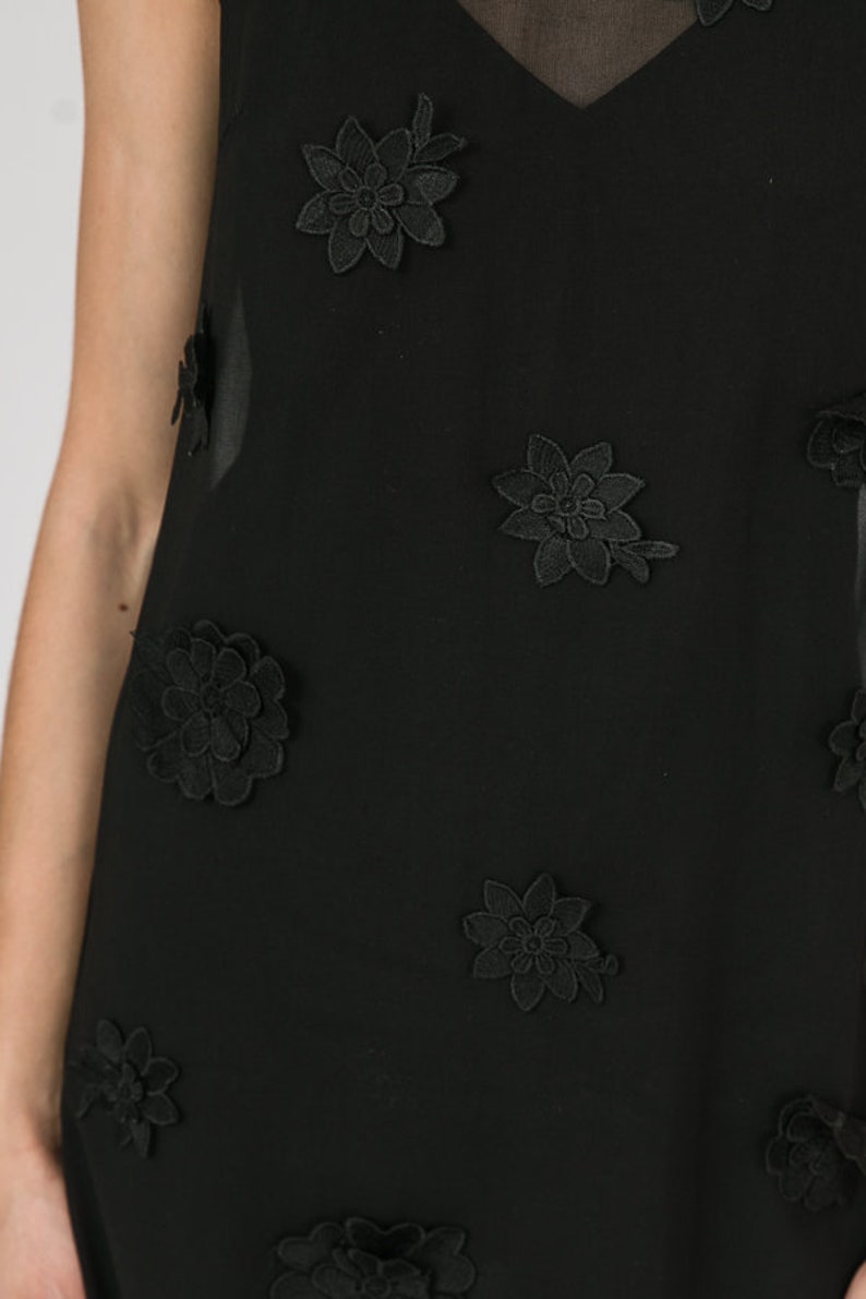 Black Sleeveless Dress See-Through Women Dress Chic Dress Comfortable Wear Regular Price