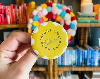 Nacht-Eulen-Buchklub Bookish Button
