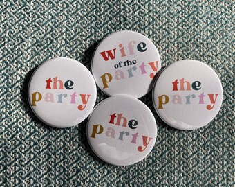 Junggesellinnenabschied Buttons | Frau der Party | I Do Crew | Gastgeschenke Hochzeit