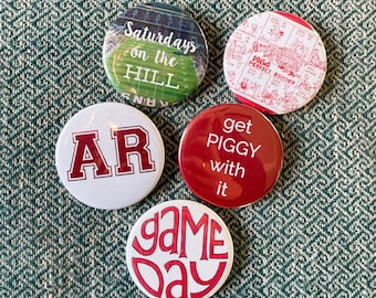 Arkansas Game Day Buttons