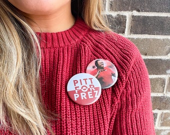 Pitt für Prez Game Day Button | Arkansas Razorbacks Football Pin | Sam Pittman Fan Club