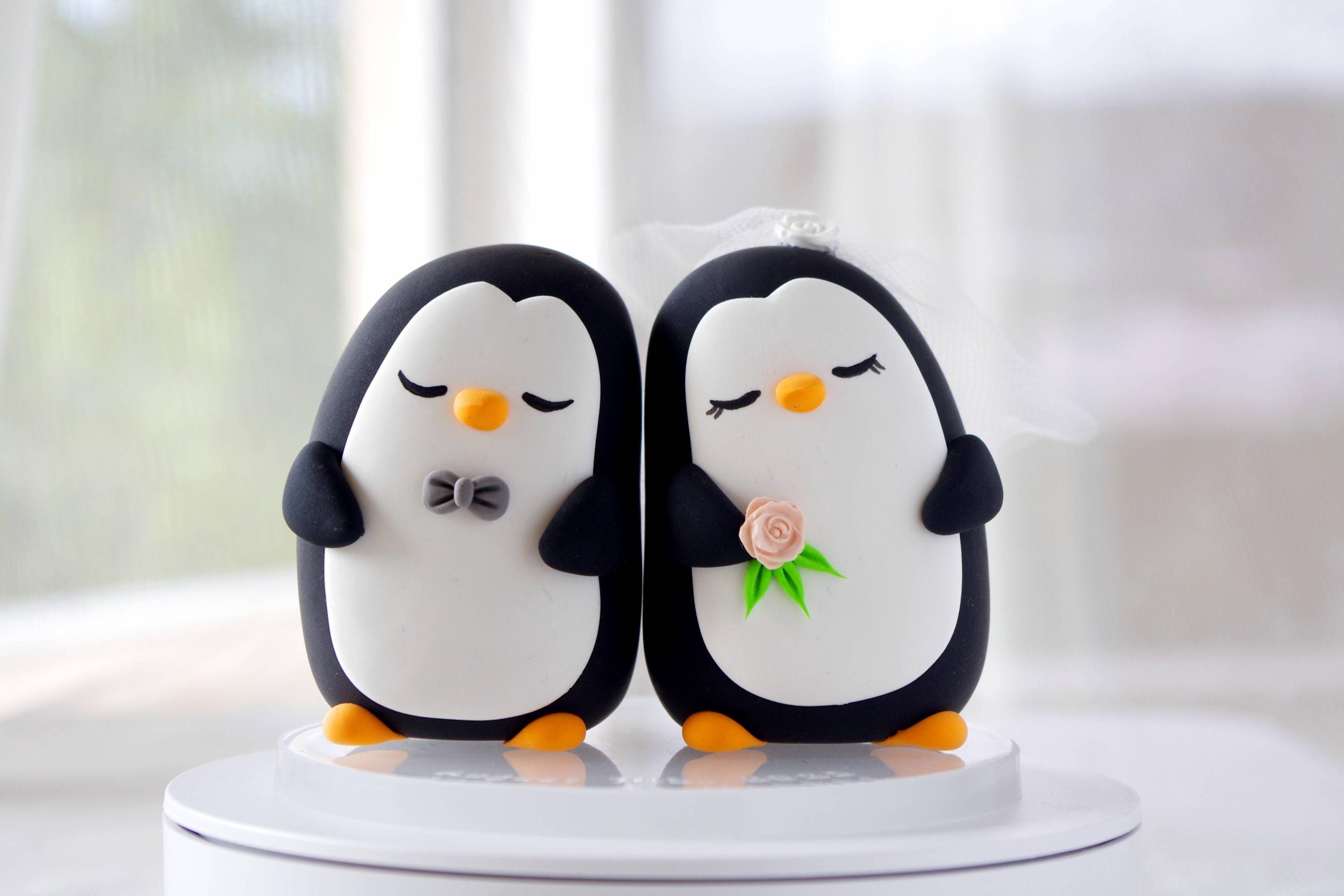 Penguin Wedding Cake Topper - Etsy, image size:3000x2000