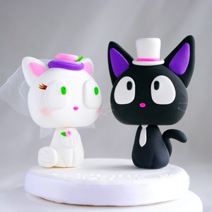 Cat Wedding Cake Topper Bride and Groom Figurine | Just Married Cake Topper | Wedding Cake Topper Funny | Cute Gift Idea for Cat Lovers