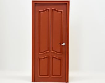 1:12 Scale Miniature Classic Door | Realistic Opening Dollhouse Interior Door