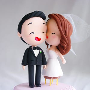 Custom Wedding Cake Topper Bride and Groom | Short Bride Tall Groom Cake Topper | Wedding Cake Topper Funny | Just Married Cake Topper