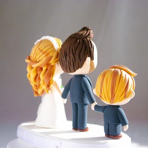 Family Cake Topper | Wedding Cake Topper Bride and Groom With Kids ...