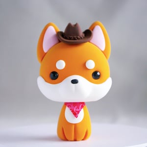 Decorazione per torta Shiba Inu / Decorazione per torta con cane Shiba Inu da cowboy / Statuina con cane da pastore / Decorazione per torta di compleanno personalizzata / Statua di cane kawaii per torta