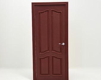 1:12 Scale Miniature Classic Door | Realistic Opening Dollhouse Interior Door