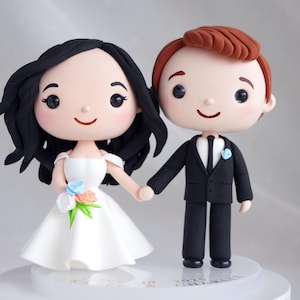 Wedding Cake Topper Custom Bride and Groom Figurine | Bride and Groom Topper | Wedding Cake Topper Funny | Cake Topper Wedding