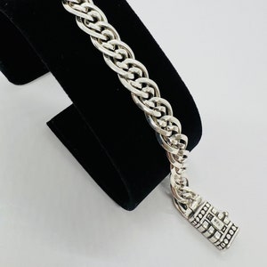10mm 925 Sterling Silver Men&#39;s Women&#39;s double link bali style Byzantine bracelet 7.5&quot; handmade Bold Bracelet
