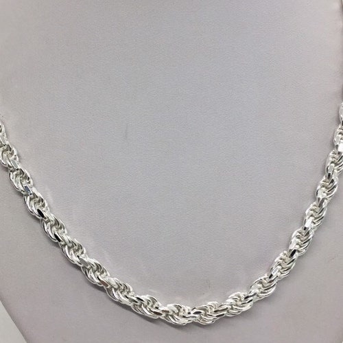 Handmade Rope Chain Necklace 9mm Solid 925 Sterling Silver - Etsy