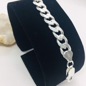 925 Sterling Silver THICK anklet 8mm Cuban link chain ankle bracelet Women's Anklet 9 10 11 custom lengths available image 2