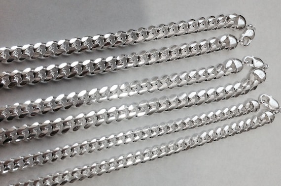 Solid Stainless Steel Cuban Link Chain Necklace - 3mm Width, 16"-36" Length, Silver Or Gold 5 thumbnail image