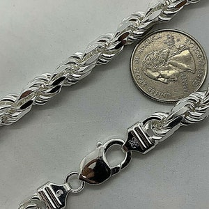 8mm 925 Sterling Silver Men's Solid Handmade Rope Chain | Etsy