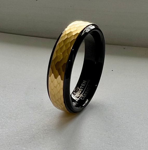 Personalized Tungsten Wedding Band For Men & Women - 6mm Two-Tone Gold & Silver, Sizes 5-13, Engraved & Scratch Resistant