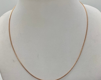 24" NEW 14K ROSE GOLD FRANCO CHAIN NECKLACE 1mm  SIZES 14" 