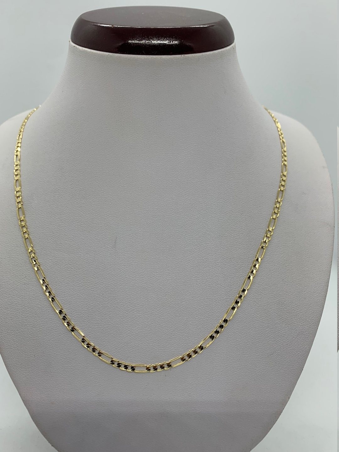 PORI JEWELERS 18 Karat Solid Yellow Gold Figaro Link Chain Necklace - 3 1 Link - Made In Italy- 30 - Foto 10