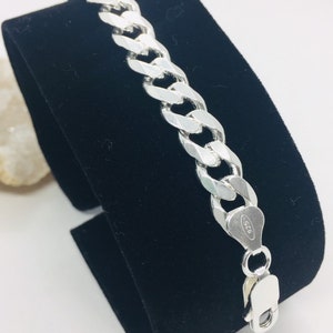 925 Sterling Silver THICK anklet 8mm Cuban link chain ankle bracelet Women's Anklet 9 10 11 custom lengths available image 4