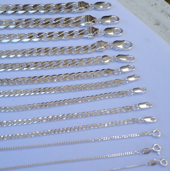 14mm Sterling Silver Heavy Cuban Link Chain Bracelet For Men - 8 Or 9 Inch