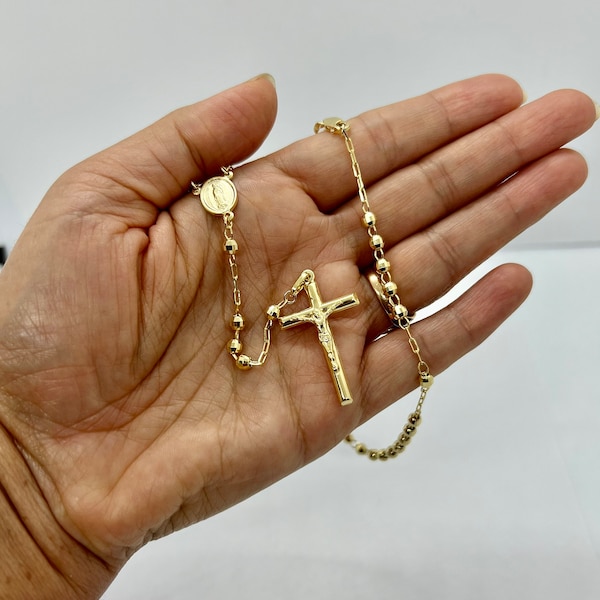 14k Gold Rosary for Men - Etsy